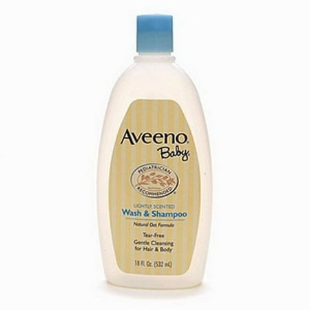 Aveeno Lightly Scented Baby Wash And Shampoo, Tear Free, 18 Oz, 3 Pack