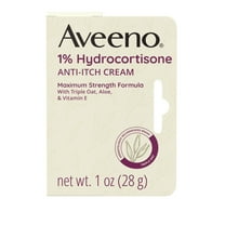 Aveeno Maximum Strength 1% Hydrocortisone Anti-Itch Cream, Triple Oat