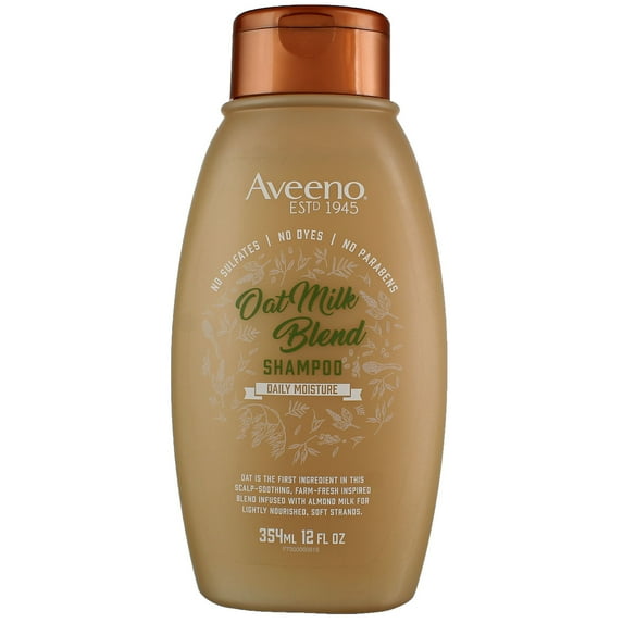 Aveeno Oat Milk Blend Daily Moisture Shampoo, 12 fl oz (3 pack) (Bundle)