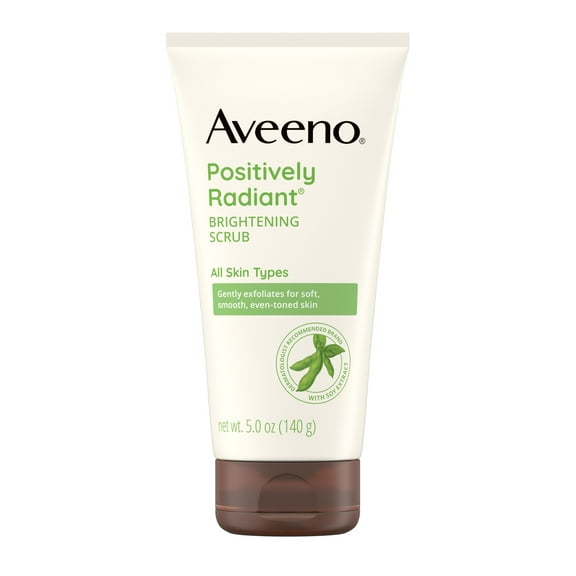 Aveeno Positively Radiant Brightening & Exfoliating Face Scrub, Face Wash, 5 oz