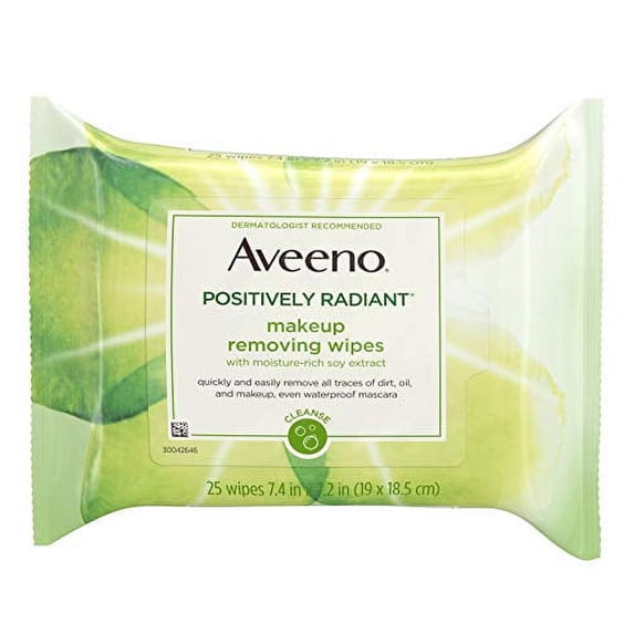 Aveeno Positively Radiant Oil-Free Makeup Removing Face Wipes