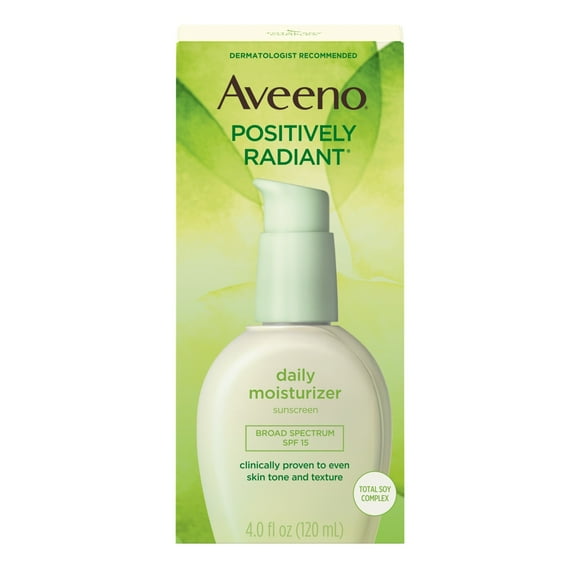 Aveeno Positively Radiant Daily Face Moisturizer SPF 15, Skin Care, 4 fl. oz