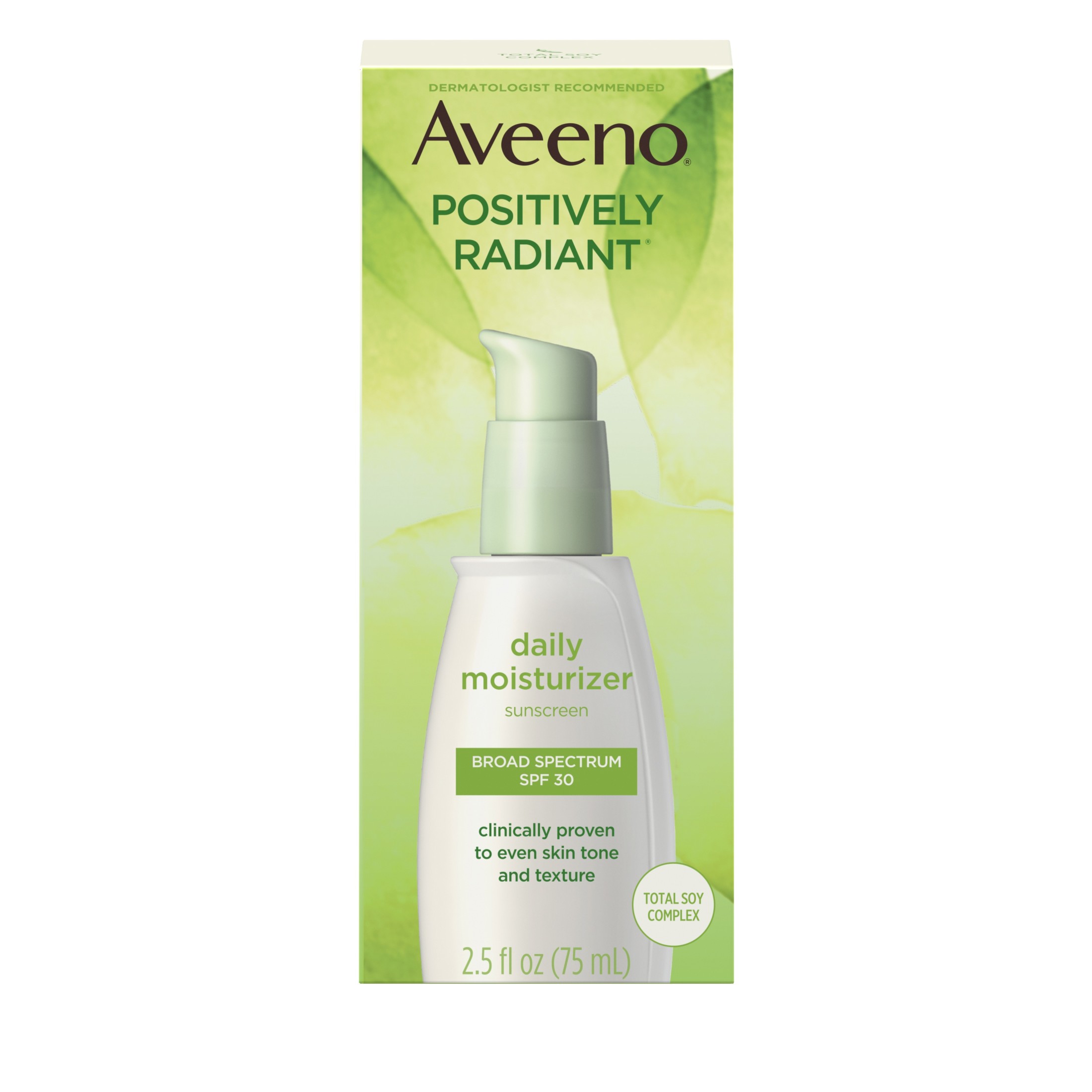 Aveeno Positively Radiant Daily Facial Moisturizer, Broad Spectrum SPF 30, 2.5 fl. oz - image 1 of 15
