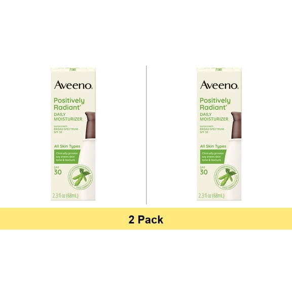 Aveeno Positively Radiant Daily Facial Moisturizer SPF 30 - 2 Pack