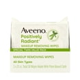 thumbnail image 1 of Aveeno Positively Radiant Makeup Remover Facial Wipes, 2 x 25 Count, 1 of 7