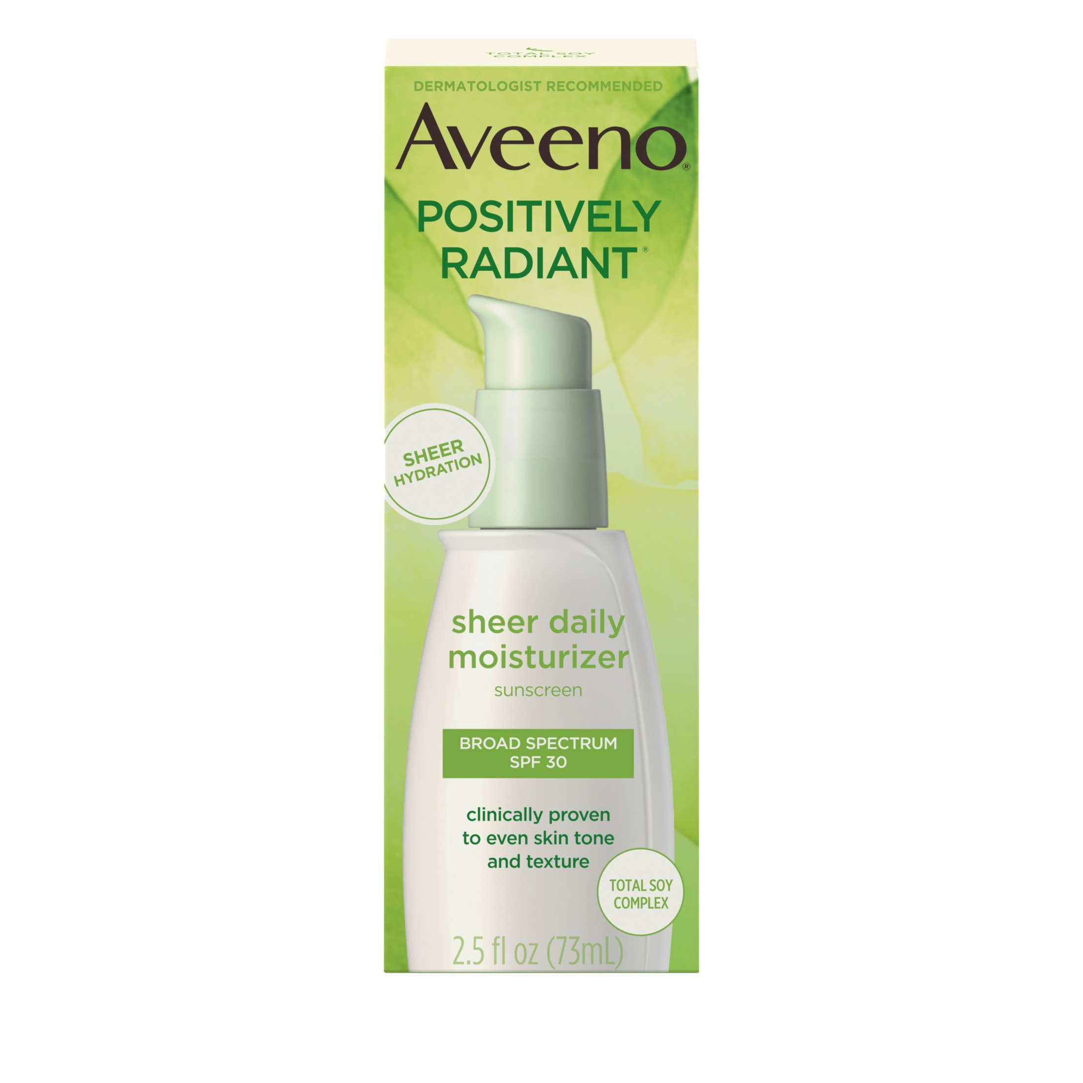 Aveeno Positively Radiant Sheer Daily Moisturizer SPF 30, 2.5 fl. oz - image 1 of 11