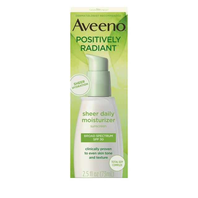 Aveeno Positively Radiant Sheer Daily Moisturizer SPF 30, 2.5 fl. oz