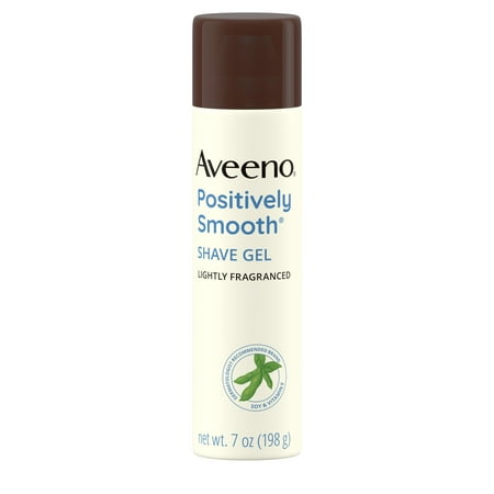Aveeno Positively Smooth Shaving Gel with Aloe, Shave Cream for Men and Women, Lightly Scented, 7 oz