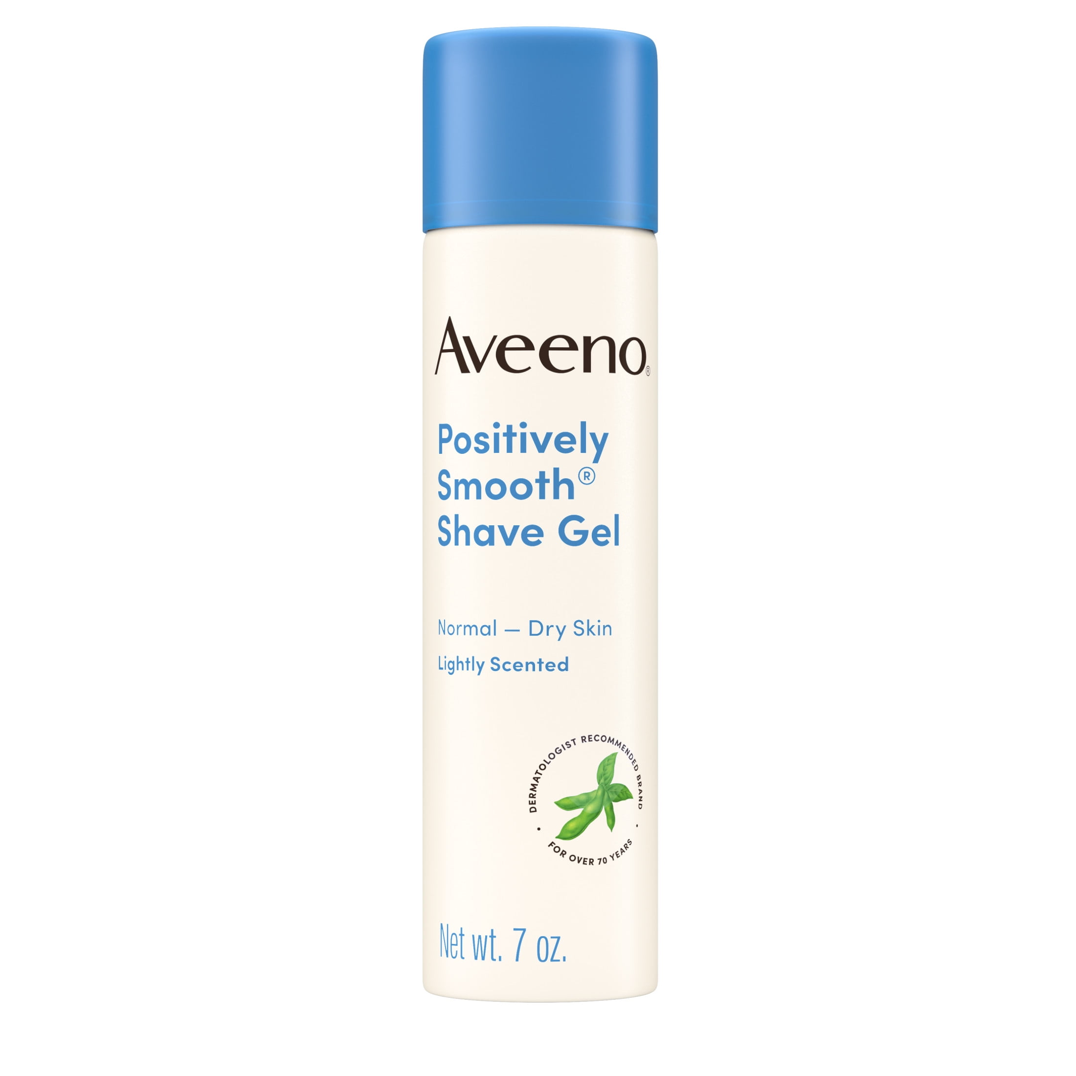 Aveeno Positively Smooth Shaving Gel with Aloe, Shave Cream for Men and Women, Lightly Scented, 7 oz