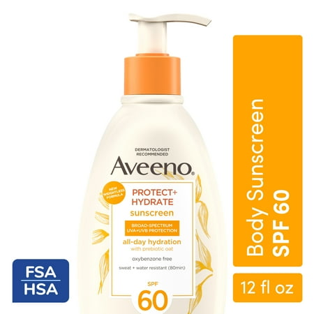 Aveeno Protect + Hydrate Body Sunscreen Lotion, SPF 60, 12.0 fl. oz