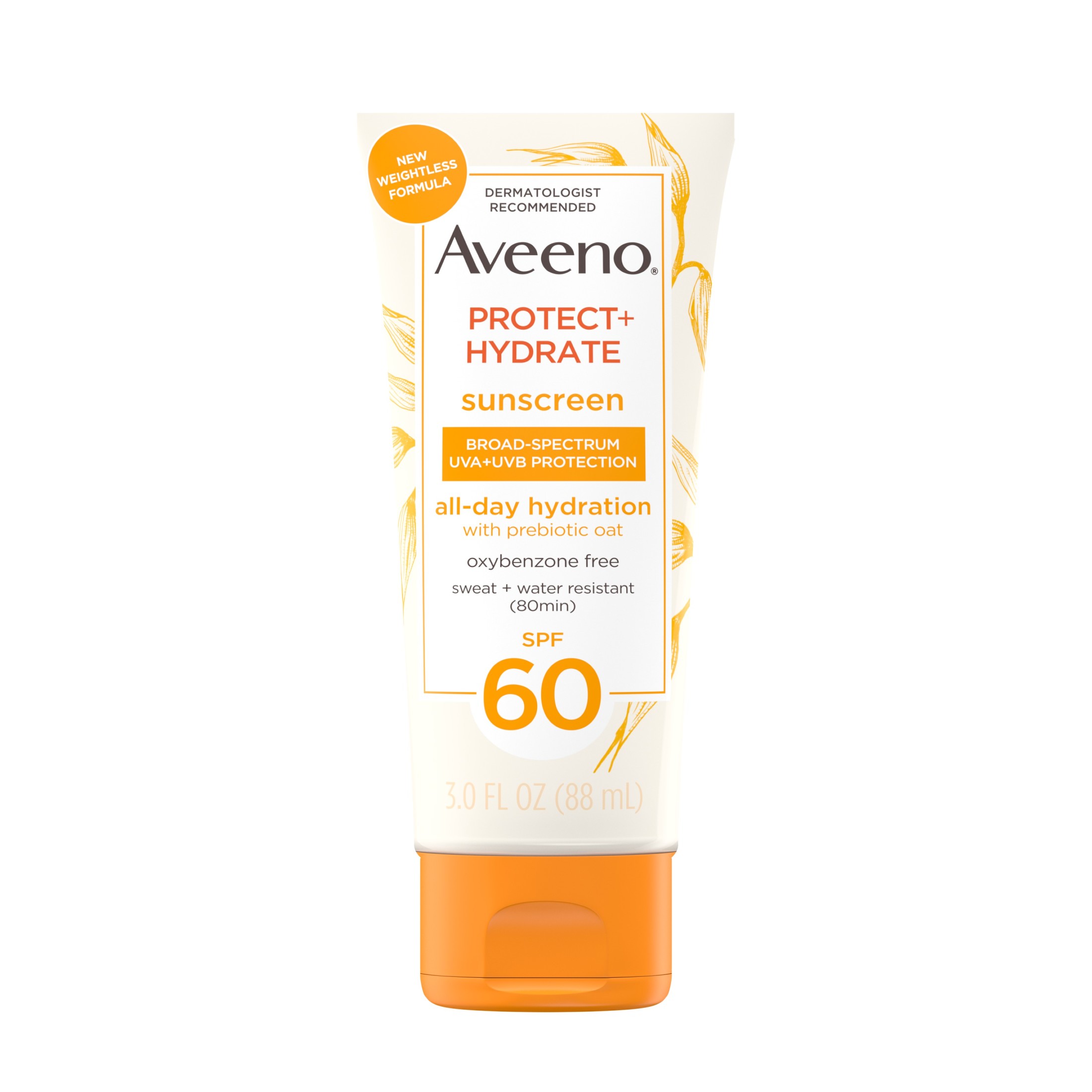 Aveeno Protect + Hydrate Body Sunscreen Lotion with SPF 60, 3.0 fl. oz - image 1 of 17