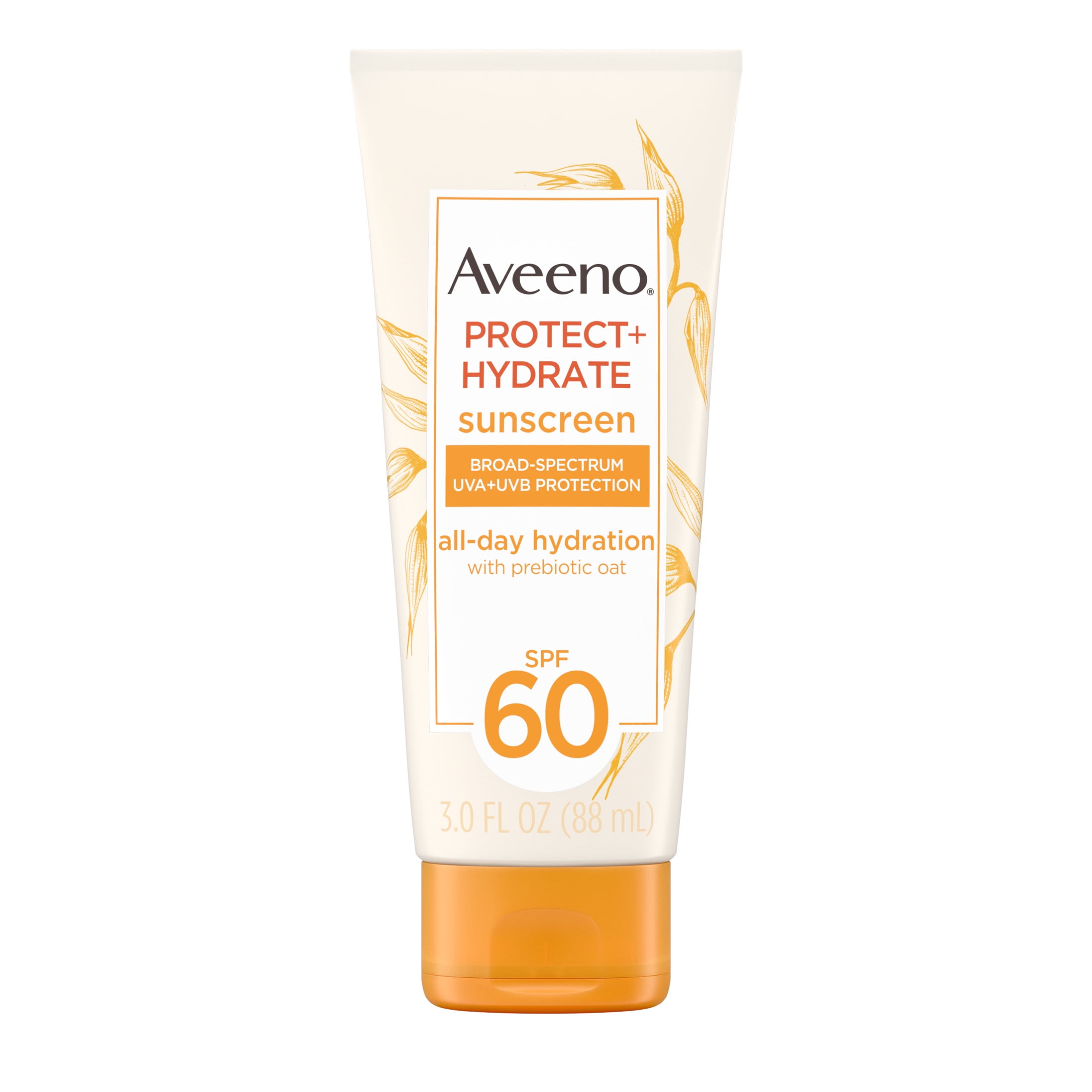 Aveeno Protect + Hydrate SPF 60 Sunscreen for Body & Face, 3 fl oz
