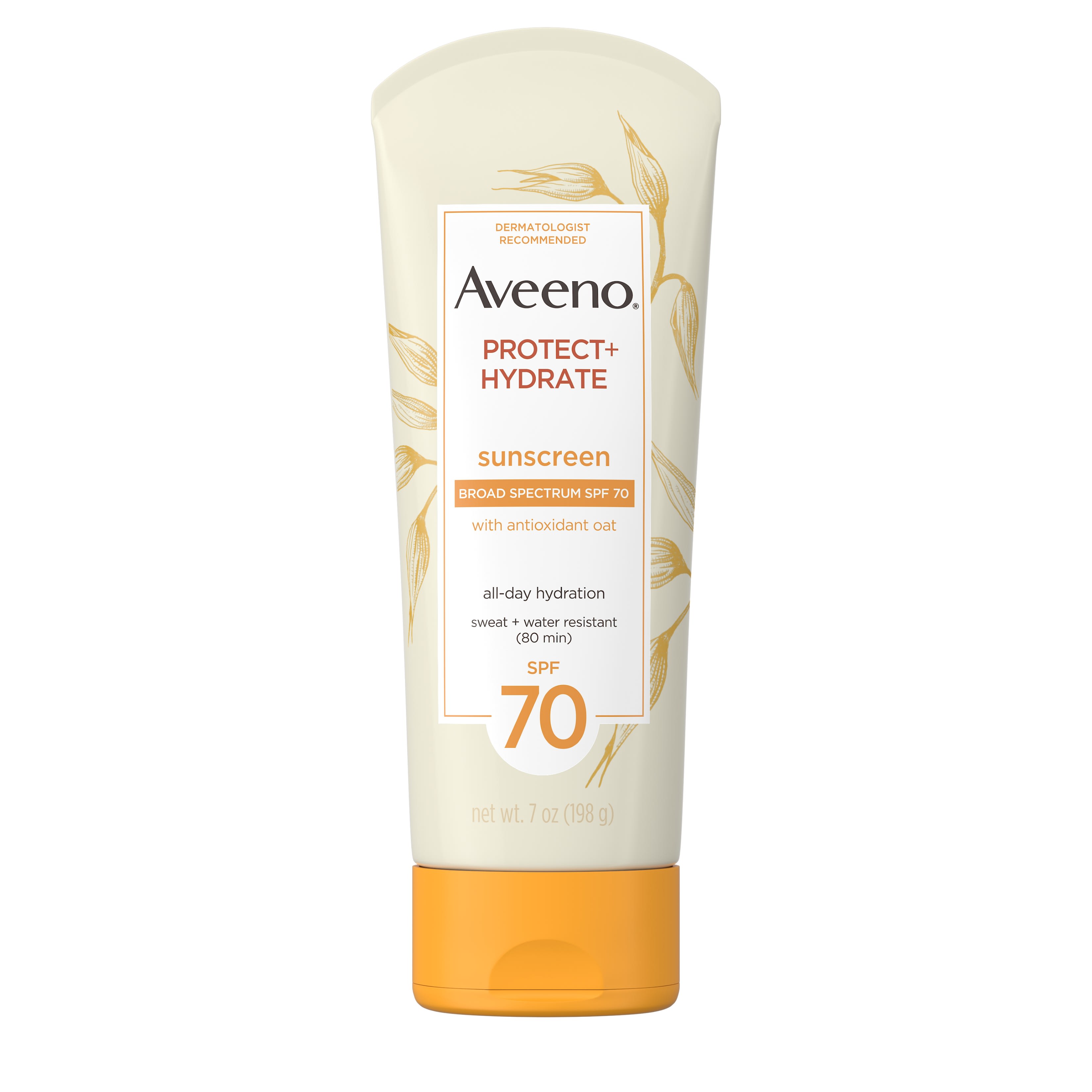 Aveeno Protect + Hydrate SPF 70 Sunscreen Lotion, Oil-Free, 7 oz - image 1 of 19