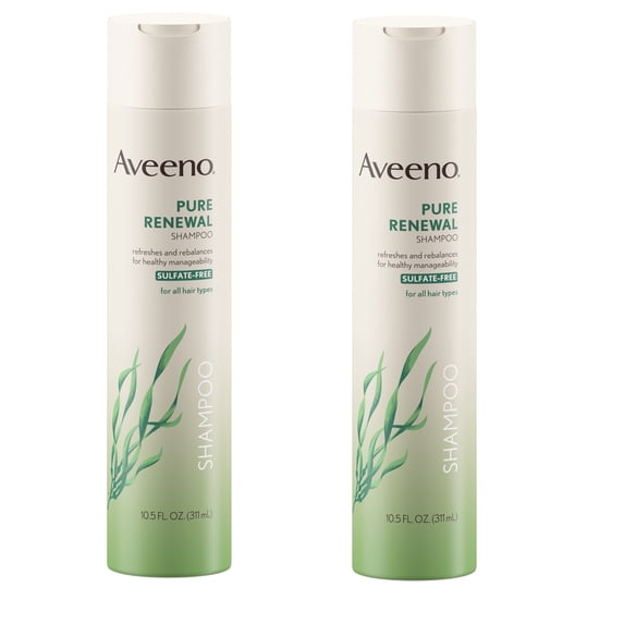 Aveeno Pure Renewal Shampoo with Seaweed Extract, 10.5 fl. Oz - 2 Pack