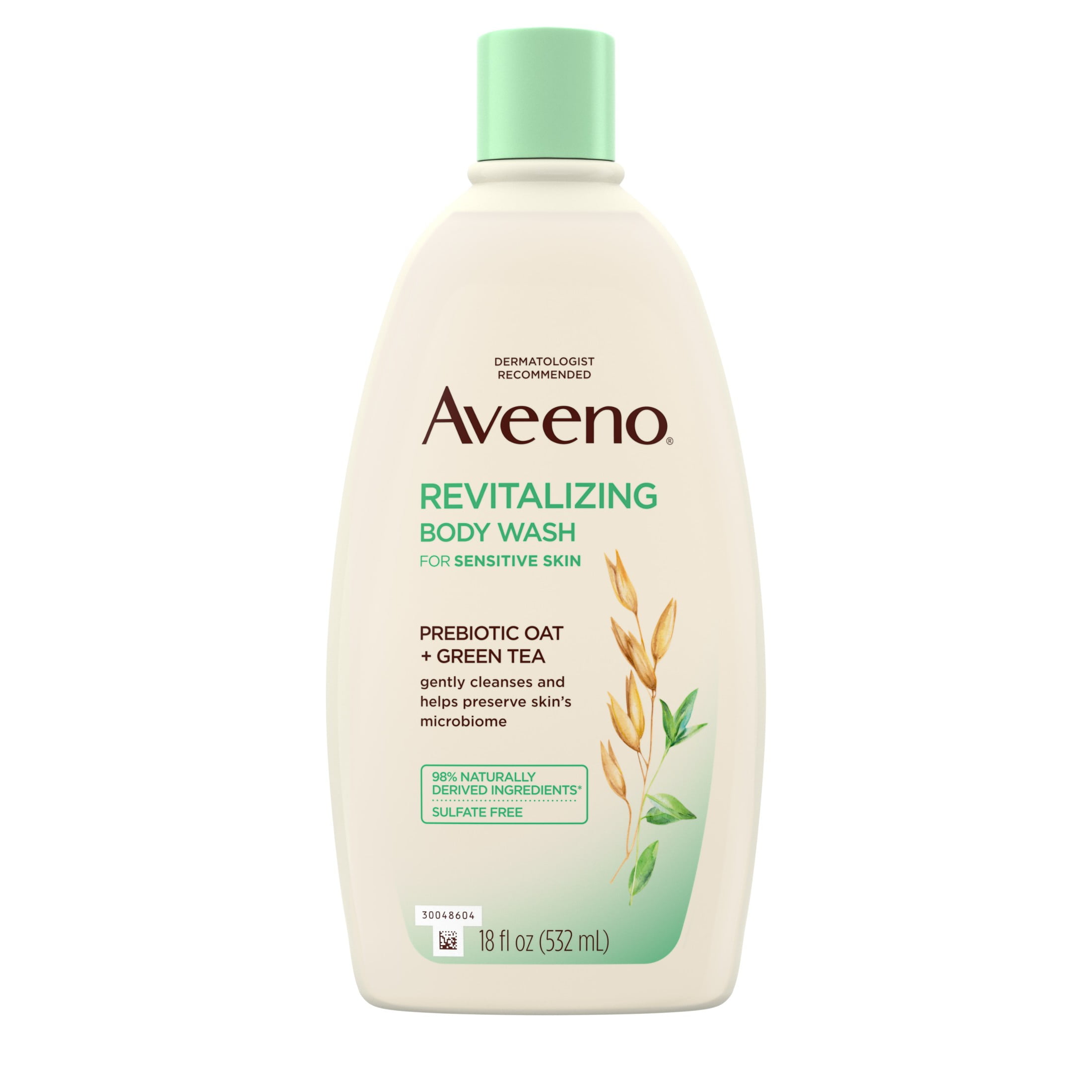 Aveeno Revitalizing Body Wash for Sensitive Skin, Green Tea, 18 fl. oz