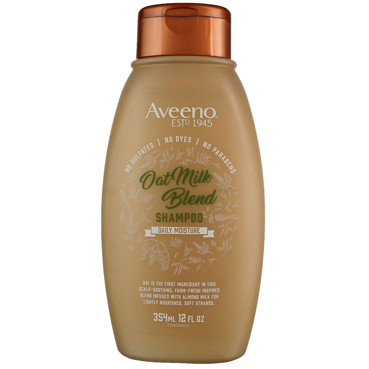 Aveeno Oat Milk Blend Daily Moisture Shampoo, 12 fl oz (2 pack) (Bundle)