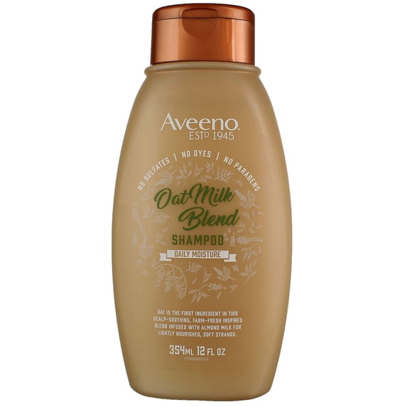 Aveeno Oat Milk Blend Daily Moisture Shampoo, 12 fl oz (2 pack) (Bundle)