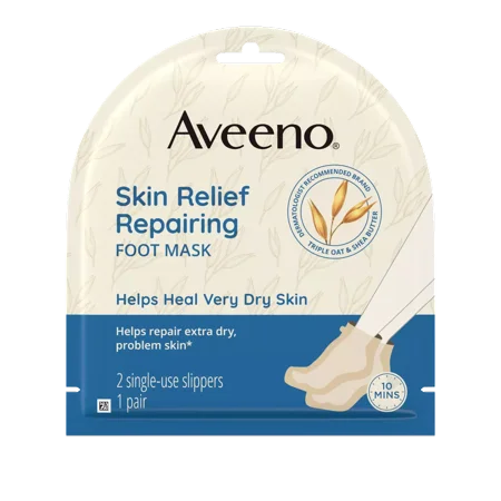 Aveeno Skin Relief Cica Foot Mask, 1 Pair , 3 Pack