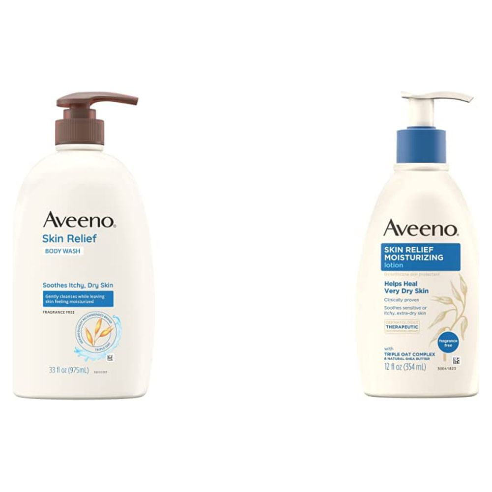 Aveeno Skin Relief FragranceFree Body Wash With Triple Oat Formula Soothes Itchy & SoapFree
