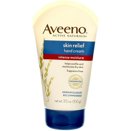 Aveeno Skin Relief Intense Moisture Hand Cream, Prebiotic Oat, 3.5 oz