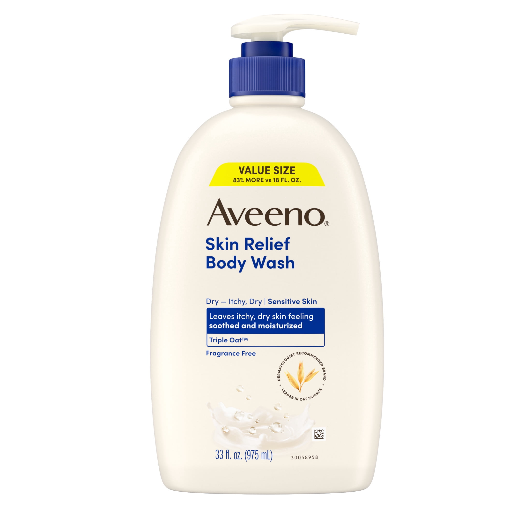 Aveeno Skin Relief Body Wash Soap, Fragrance Free Shower Gel