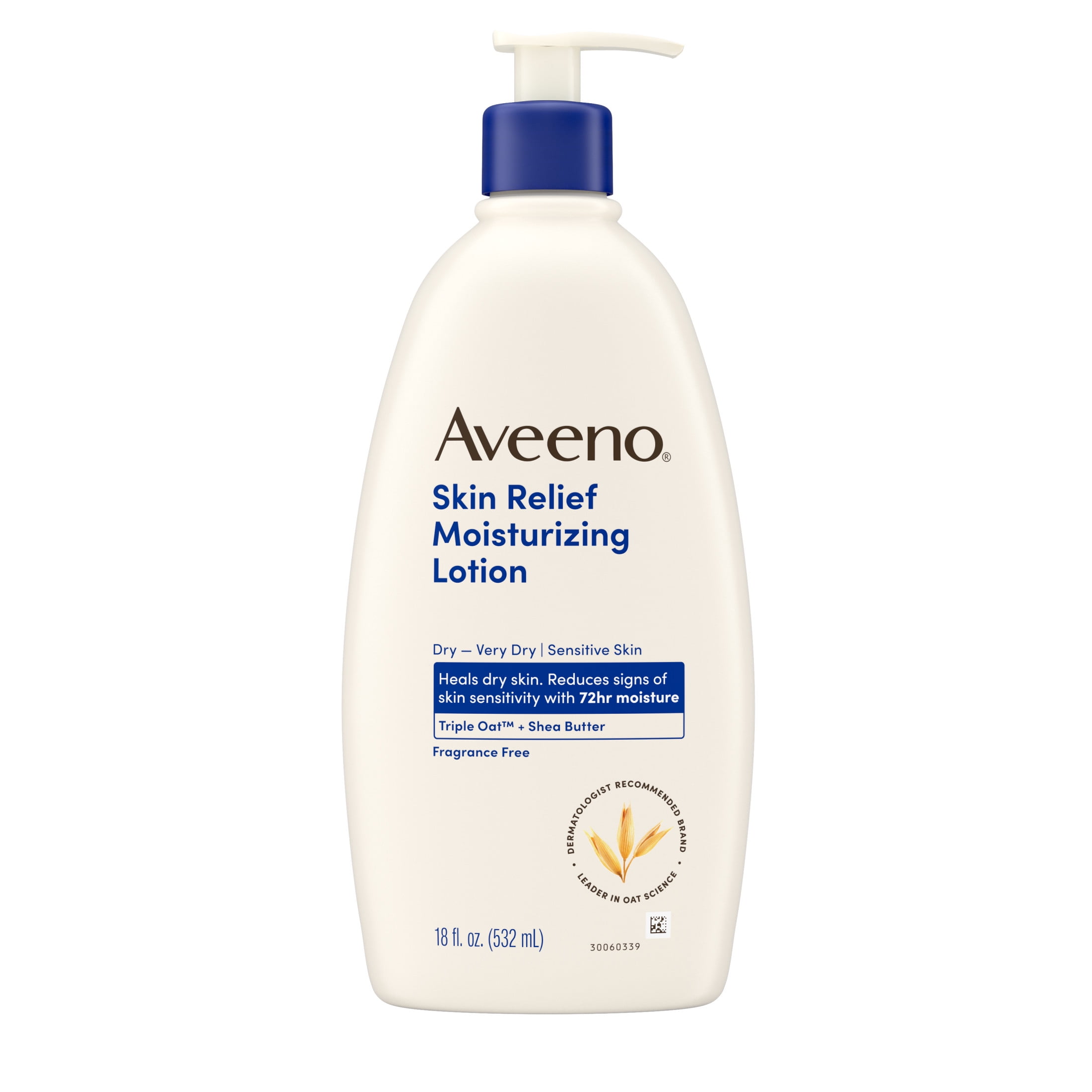 Aveeno Skin Relief Moisturizing Body and Hand Lotion for Dry Skin, Fragrance-Free, 18 oz