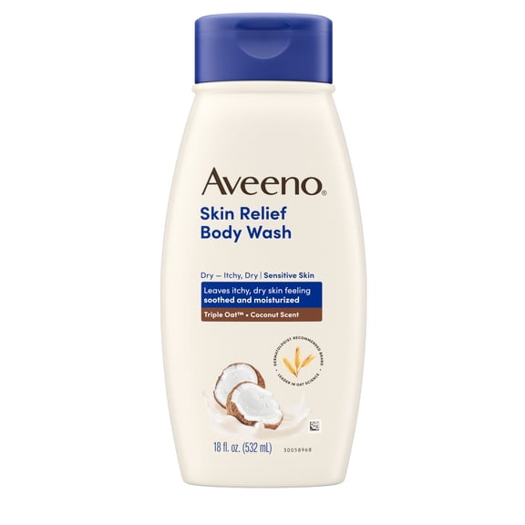 Aveeno Skin Relief Body Wash with Coconut Scent, 18 fl. oz