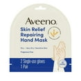 thumbnail image 1 of Aveeno Skin Relief Repairing Hand Mask for Dry Skin, 1 Pair of Gloves, 1 of 10