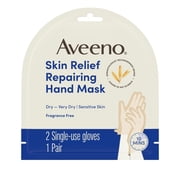 Aveeno Skin Relief Repairing Hand Mask for Dry Skin, 1 Pair of Gloves