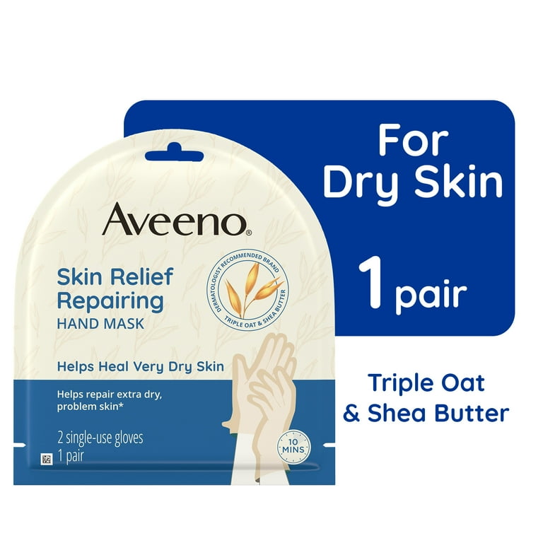 Aveeno Skin Relief Repairing Hand Mask, Moisturizing Gloves for