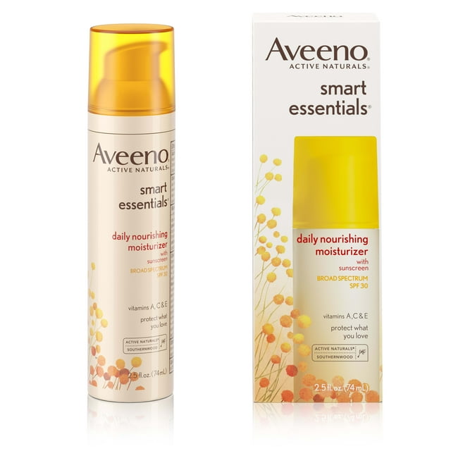 Aveeno Smart Essentials Daily Nourishing Moisturizer Oil Free With Broad Spectrum Spf 30, 2.5 oz