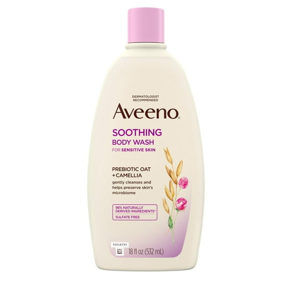 Aveeno Soothing Body Wash for Sensitive Skin, Camellia, 18 fl. oz