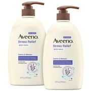 Aveeno Stress Relief Body Wash w/ Lavender & Chamomile, 33 Fluid Ounce 2 Pack