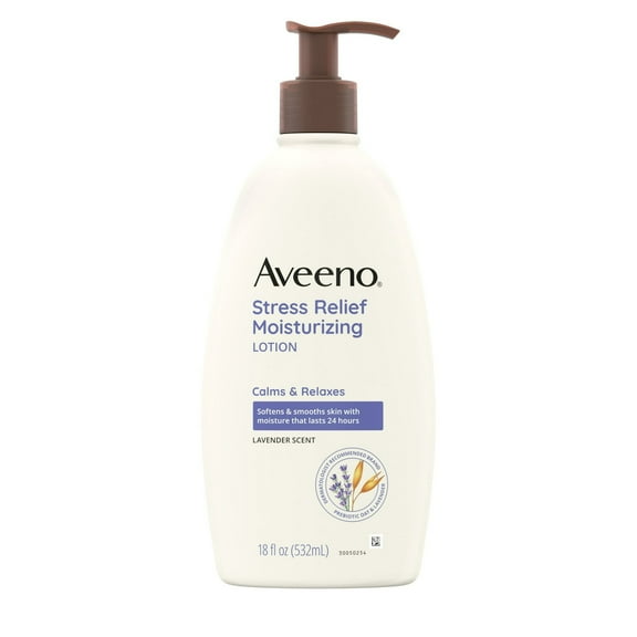 Aveeno Stress Relief Moisturizing Body Lotion, Lavender Scent, 18 oz