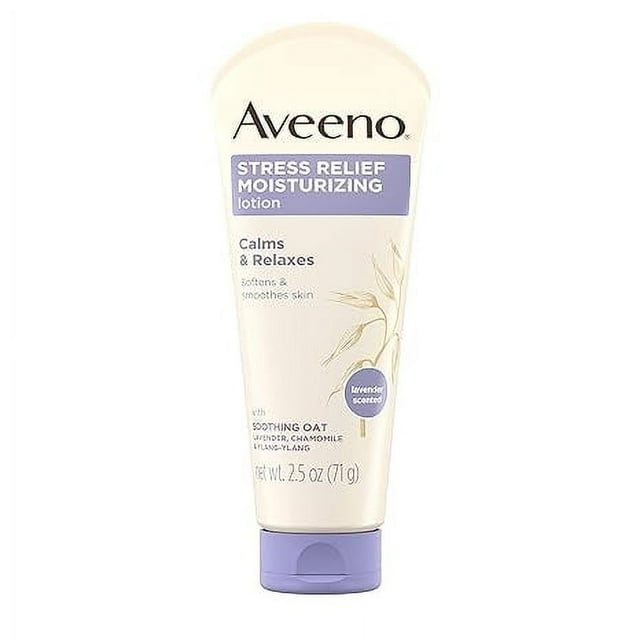 Aveeno Stress Relief Moisturizing Lotion, Lavender Scent, 2.5 Oz..