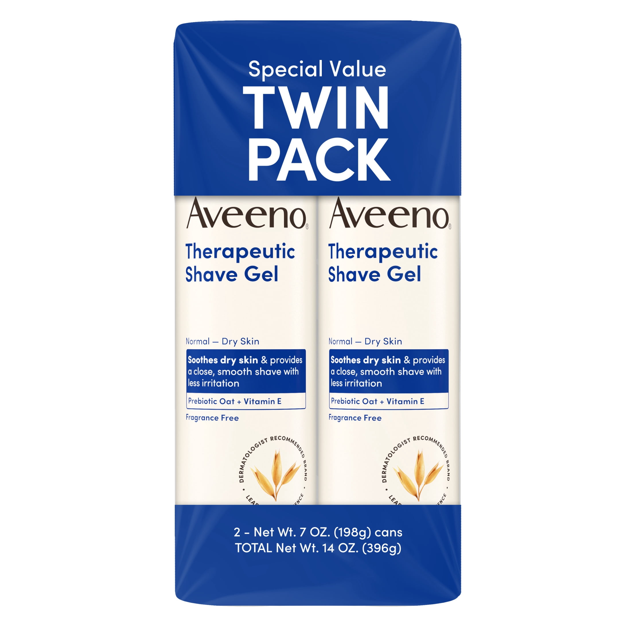 Aveeno Therapeutic Shave Gel with Oat & Vitamin E, for Dry Skin, 2