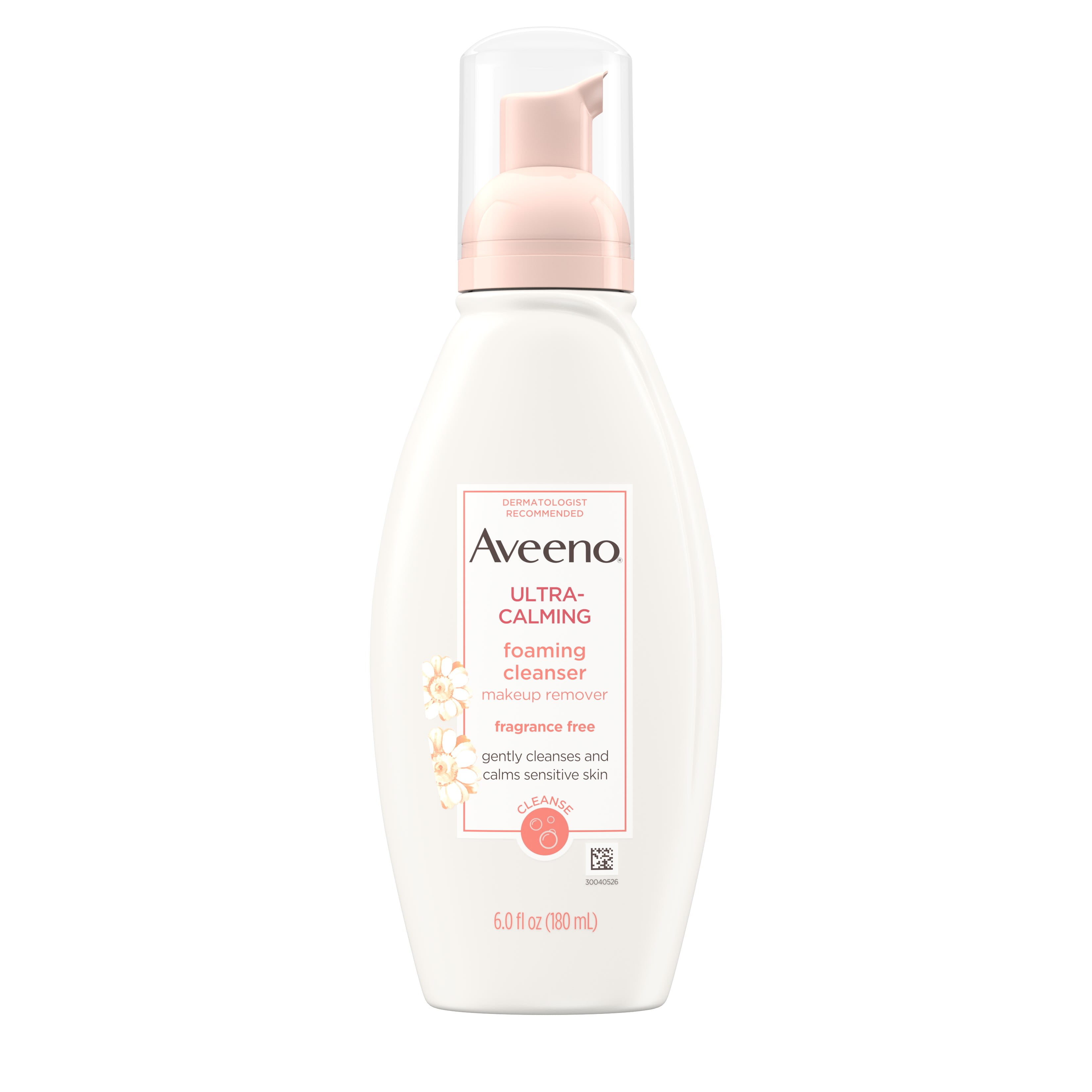 Aveeno Ultra-Calming Foaming Cleanser for Dry Sensitive Skin, Face Wash, 6 fl. oz