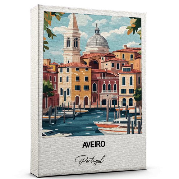 Aveiro Travel Wall Art – Portugal Canvas – Travel Wall Decor with Timeless Appeal – A Special Gift for Loved Ones