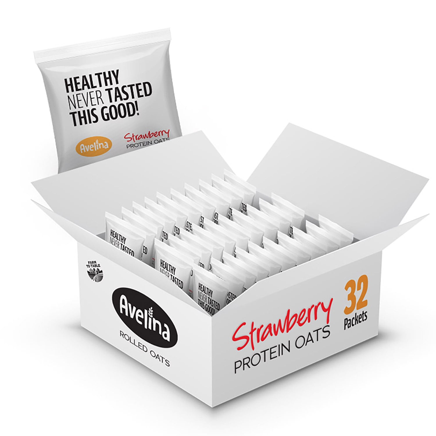 Avelina Natural Flavor Protein Oats GlutenFree Rolled Oats with Nutrients, Fibers and