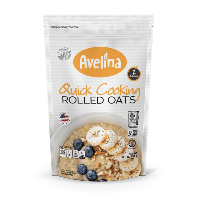 Avelina Quick Cooking Rolled Oats Kosher, NonGMO & GlutenFree