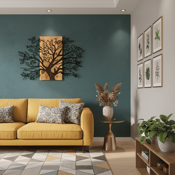 Aveline "Natures Harmony" Tree of Life Metal & Solid Wood Wall Decor