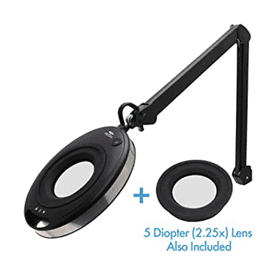 Aven MagnifyingLamp,Spring,AR 36in,BLK 26501-LED-INX-8D