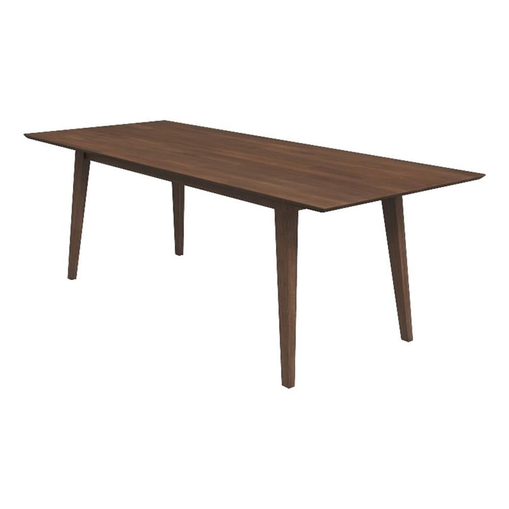 Walnut Brown Mid-Century Modern Rectangular Dining Table