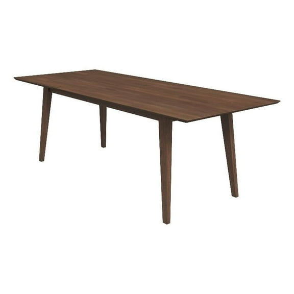 Aven Mid Century Modern Style Solid Wood Walnut 86" Rectangular Dining Table