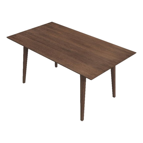 Verona Modern Furniture Style Solid Wood Walnut 86" Rectangular Dining Table