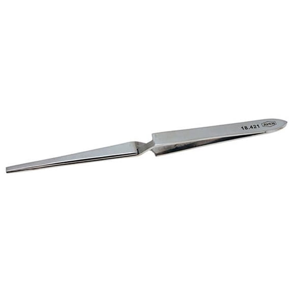 Aven Tweezer, Straight Serrated, 6-1/2in.L Stainless Steel 18421