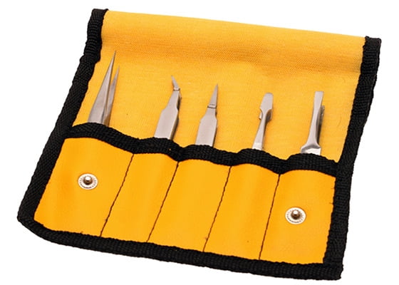 Aven 18473 General Purpose Tweezers Set - 5 Piece