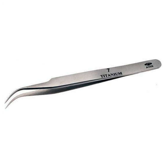 Aven Tweezers,Titanium,Curved,4 3/4"L 18072TT