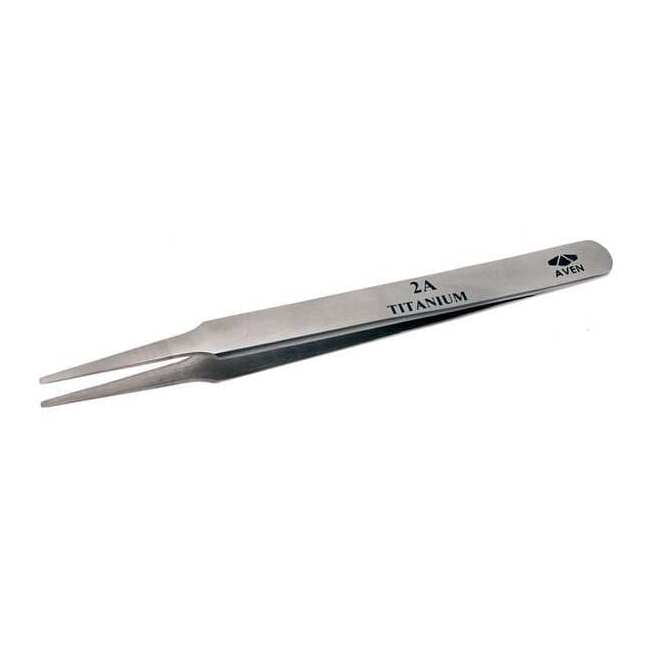 Aven Precision Tweezer, Titanium, 4-1/2 In 18049TT