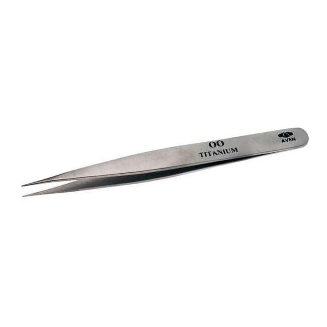 Aven Precision Tweezer, Titanium, 4-1/2 In 18032TT